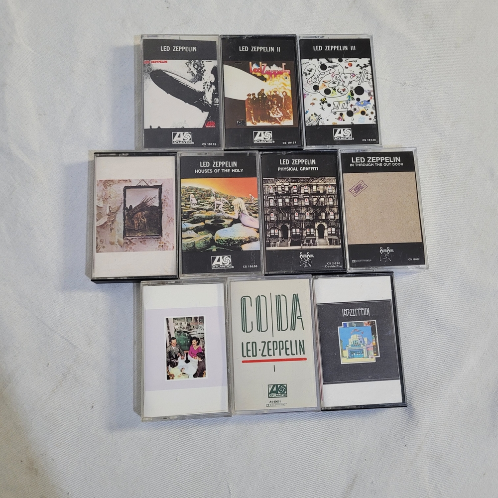 Led Zeppelin's 1st 10 Releases On Cassette Tapes